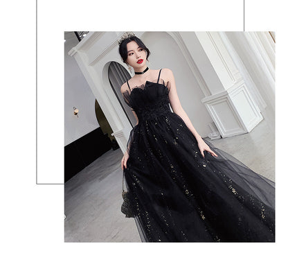 Black Evening Dress Temperamental Minority High-end