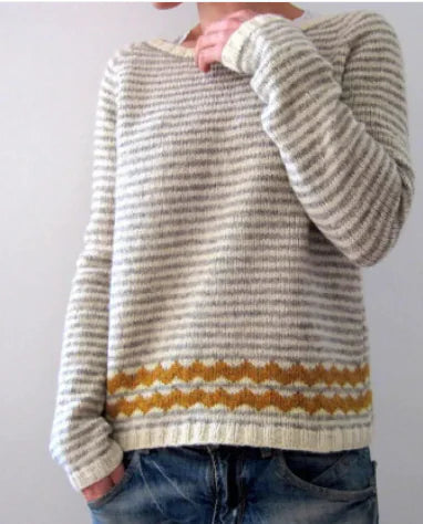 Color Block Loose Pullover