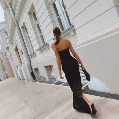 Off-shoulder Backless Super Deep V Bandeau Slim-fit Party Dress