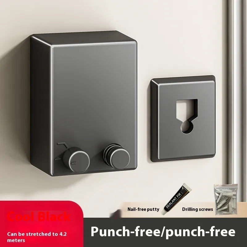 Punch-Free Wall-Mounted Clothesline