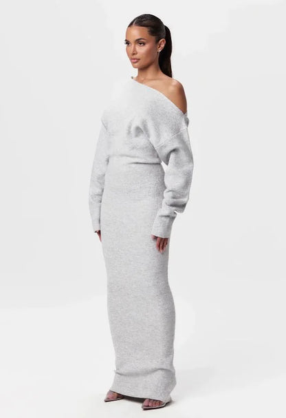 Drop Shoulder Sweater Dress