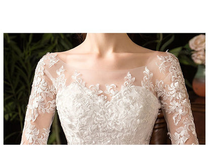 Primary Wedding Dress Long Sleeve French Style