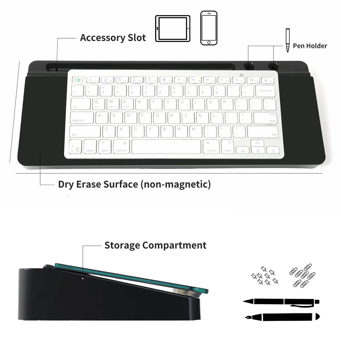 Desktop Whiteboard Storage Tablet