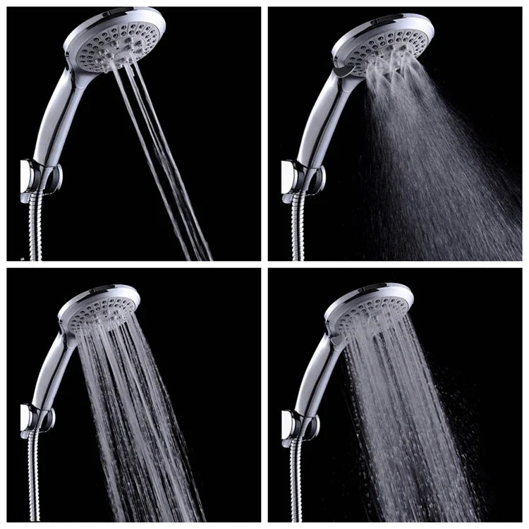 High Pressure Shower Head 5 Settings Handheld Shower Heads Spray With 5 FT Hose