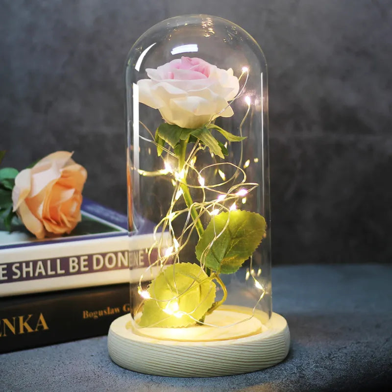 Enchanted LED Glass Rose Decoration