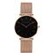 Japan Quartz Movement High Quality 36mm hannah Martin Women Stainless Steel Mesh Rose Gold Waterproof Ladies Watch