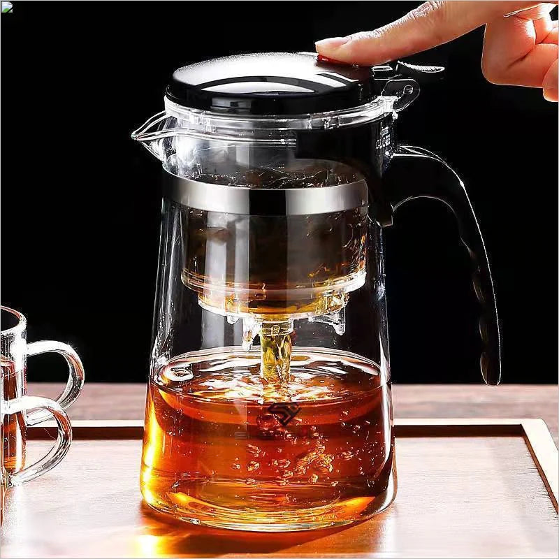 Elegant One-Click Filtering Tea Cup