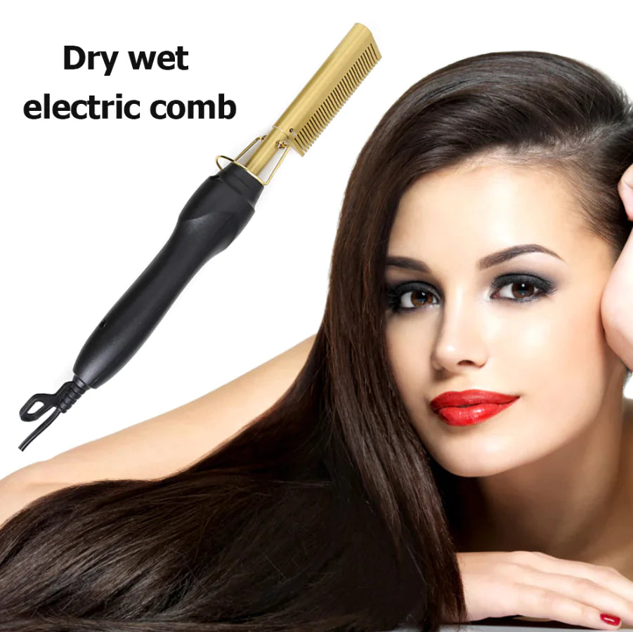 Hair Straightener Comb Pro Electric Beard Straightening Comb Heat Hot Comb Press