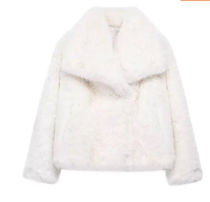 Winter Plush Lapel Coat