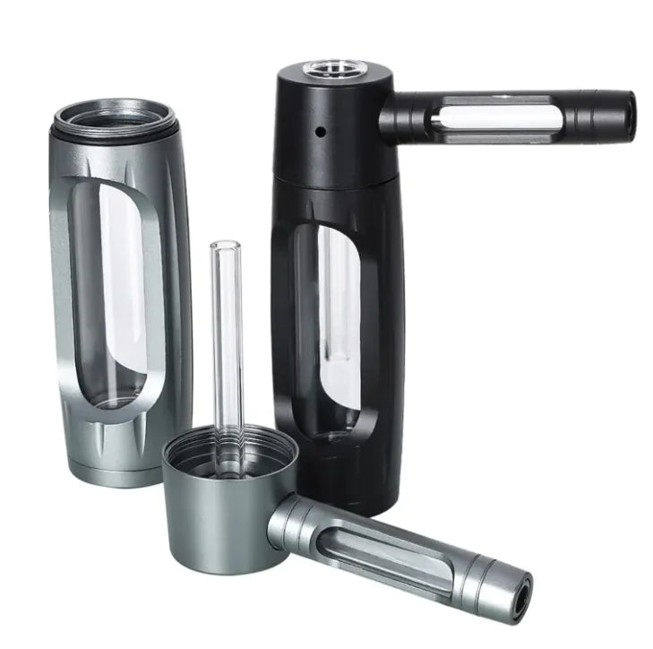 Portable Aluminum Alloy Glass Pipe