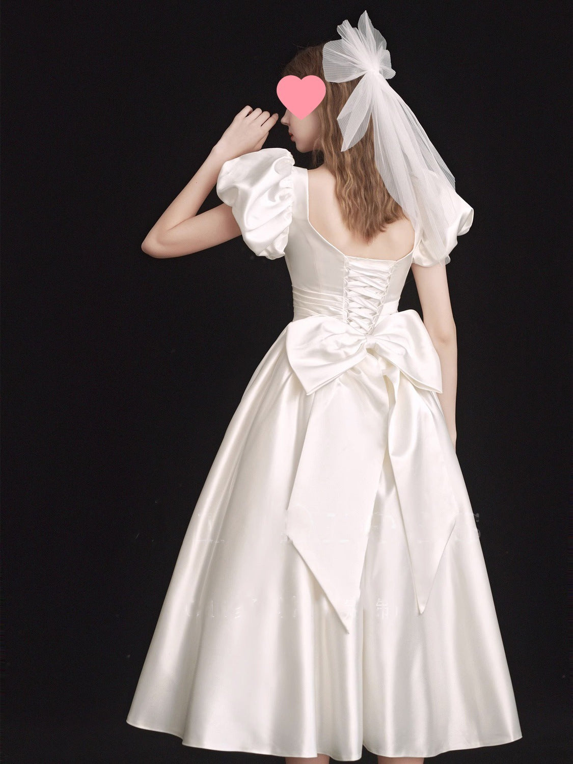 French Light Wedding Dress Satin Vintage Trip Shoot Bridal Gown Dress