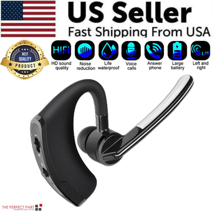 Bluetooth Earpiece Wireless Headset Noise Cancelling Headphones Driver Trucker