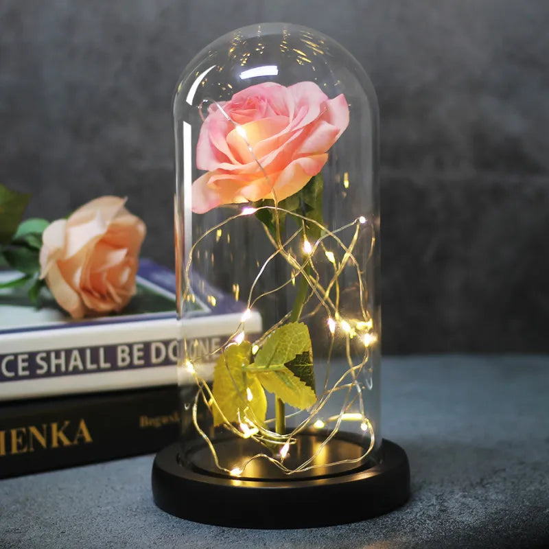 Enchanted LED Glass Rose Decoration