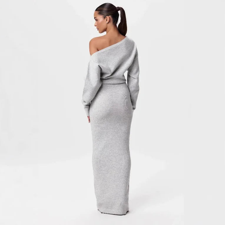 Drop Shoulder Sweater Dress