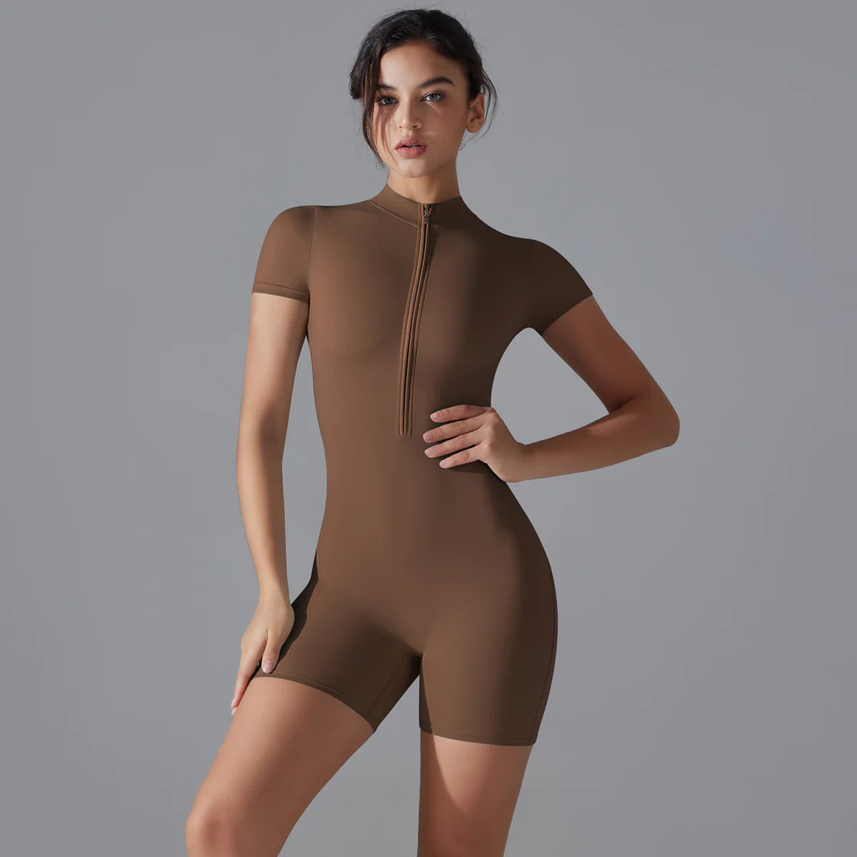 Flexi Fit Zippered Sports Bodysuit