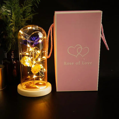 Enchanted LED Glass Rose Decoration