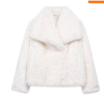 Winter Plush Lapel Coat