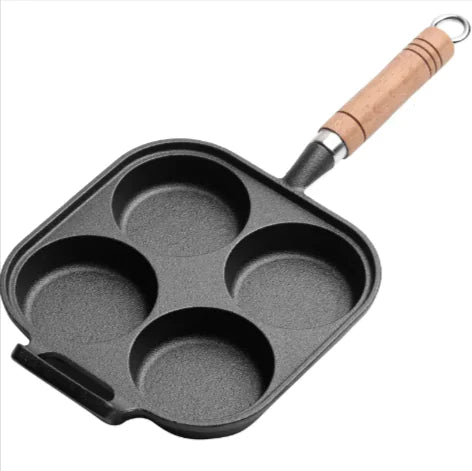 Cast Iron 4-Hole Omelette Pan