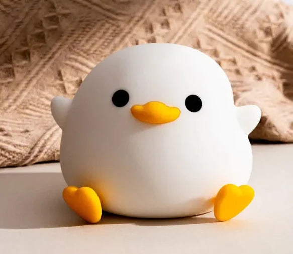 Doudou Duck Silicone Alarm Lamp Ambience Light Bedroom Bedside Lamp USB Charging with Sleeping Night Light