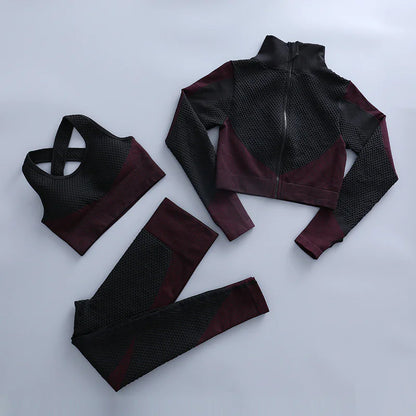 High-Waist 3-Piece Yoga Set