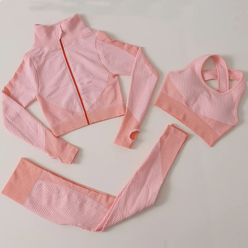 High-Waist 3-Piece Yoga Set