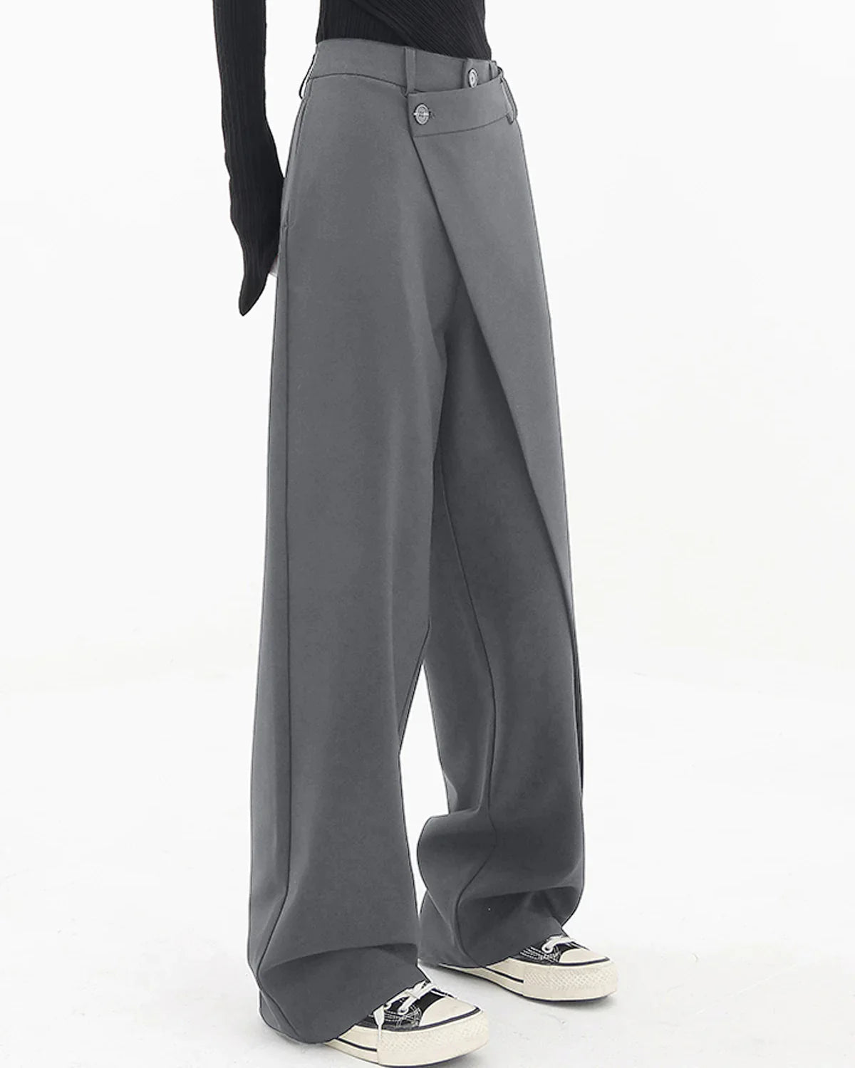 Irregular Wide-Leg Pants