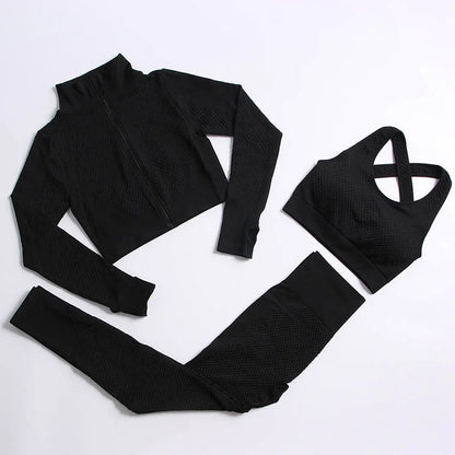 High-Waist 3-Piece Yoga Set