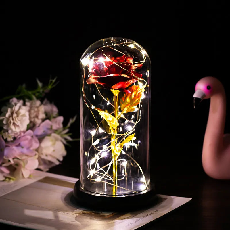 Enchanted LED Glass Rose Decoration