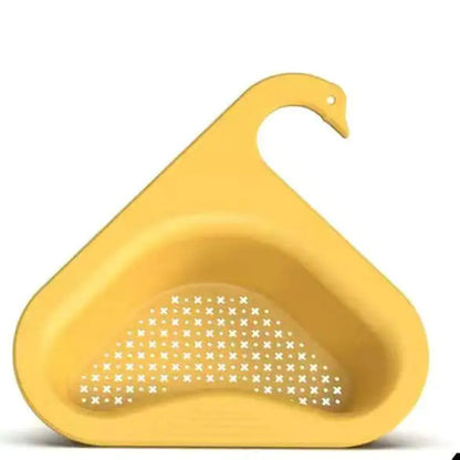 Household Sink Hanging Fruit and Vegetable Filter Water Drain Basket - Kitchen Dry and Wet Separation Swan Drain Basket