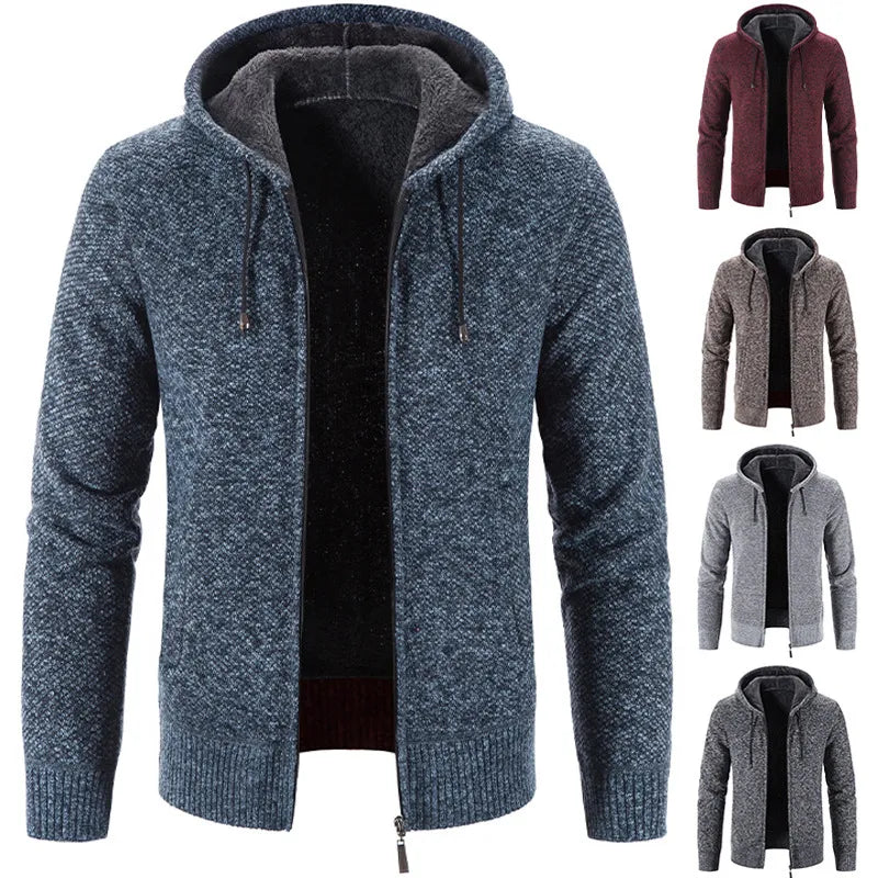 Men's Fashion Fleece Cardigan Sweater Jacket