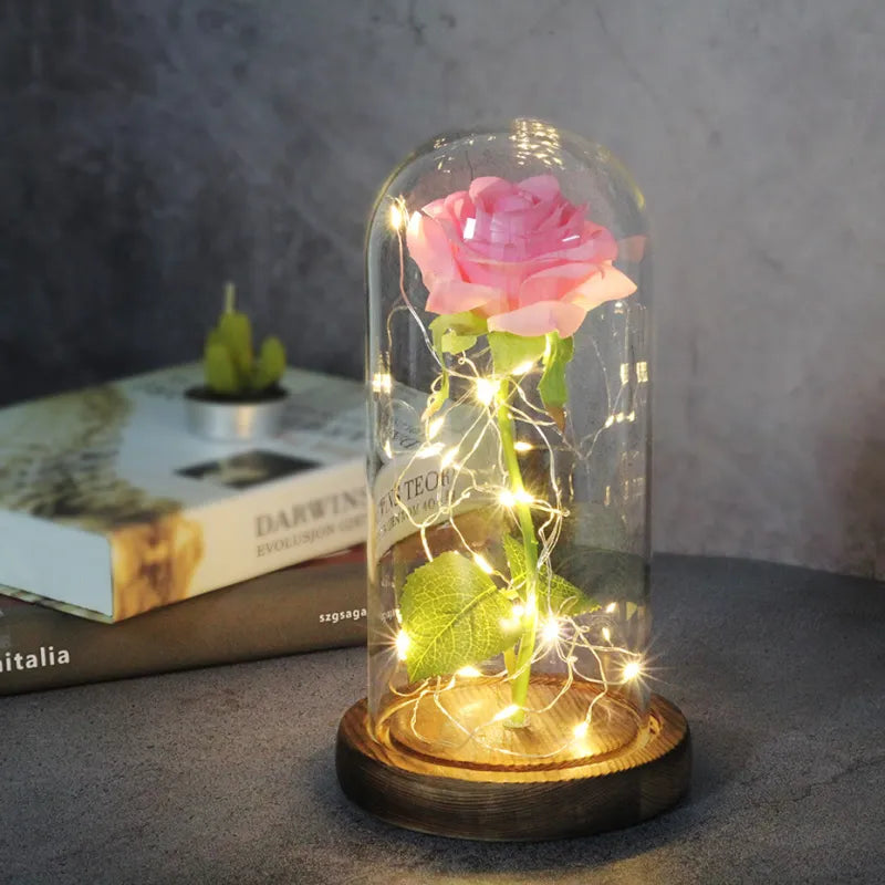 Enchanted LED Glass Rose Decoration