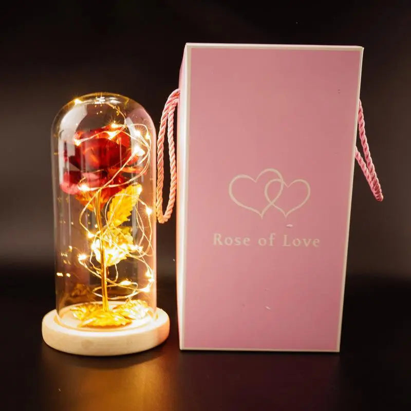 Enchanted LED Glass Rose Decoration