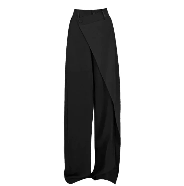 Irregular Stitch Straight-Leg Trousers