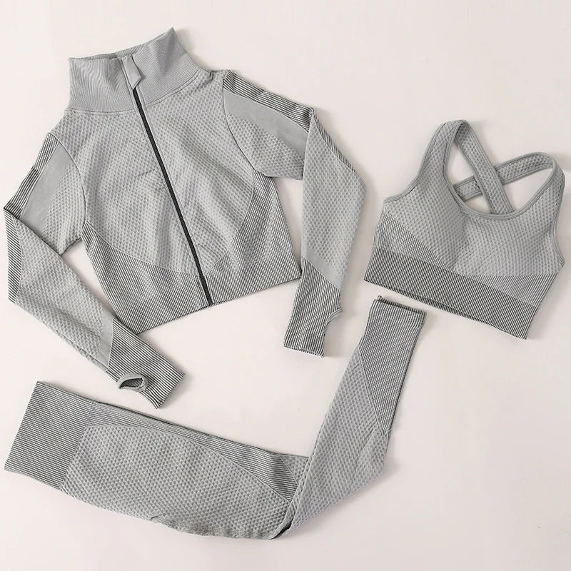 High-Waist 3-Piece Yoga Set