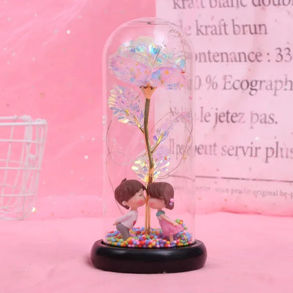 Enchanted LED Glass Rose Decoration