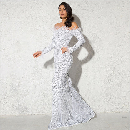 Off-the-shoulder Fishtail Party Formal Dress