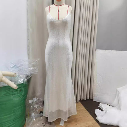 Banquet Light Dress Light Luxury Minority Sling Dress Female Temperament Elegant