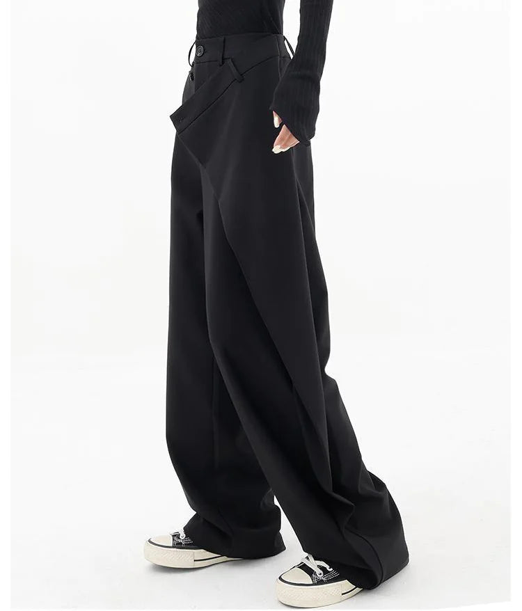 Irregular Wide-Leg Pants