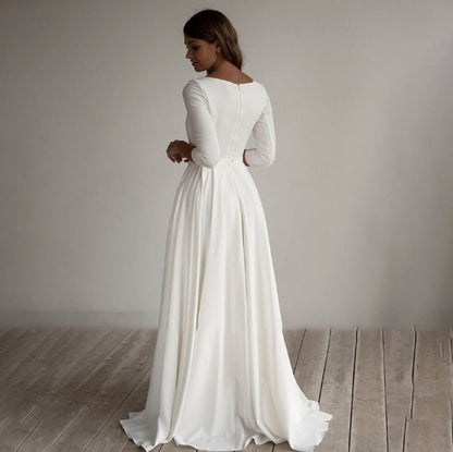 Long Temperament Commute Slim-fit Banquet Wedding Evening Dress