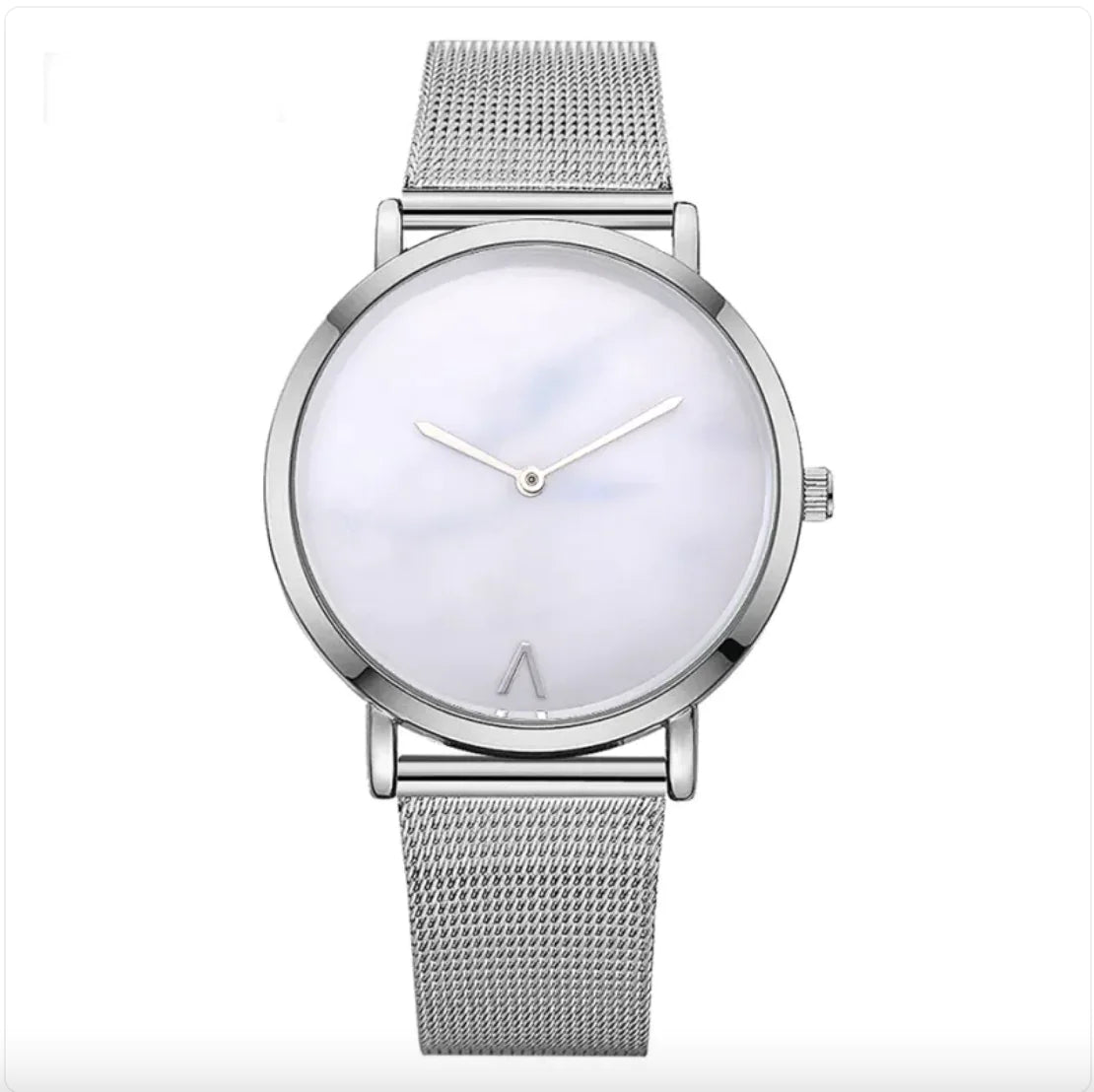 Women's Quartz Watch with Silver & Gold Mesh Band