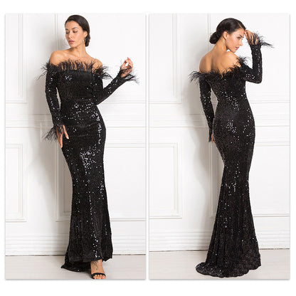 Off-the-shoulder Fishtail Party Formal Dress