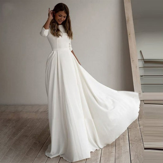 Long Temperament Commute Slim-fit Banquet Wedding Evening Dress