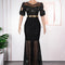 Women's Heavy Embroidered Hot Diamond Beads Night Banquet Light Luxury Evening Dress Fishtail Skirt