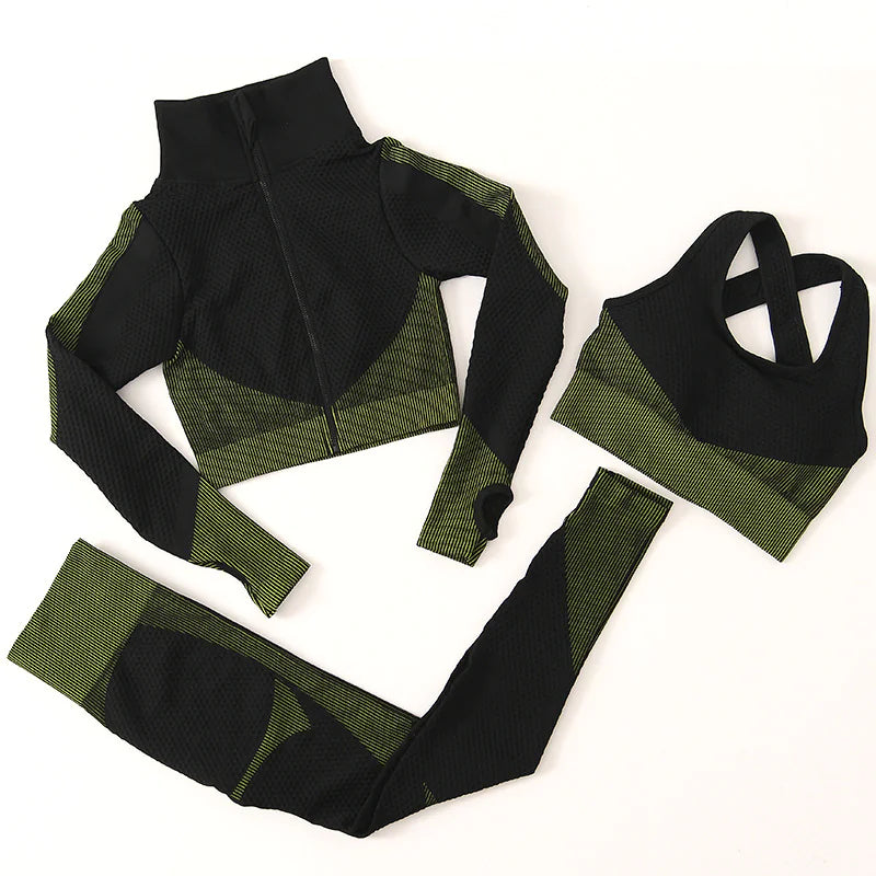 High-Waist 3-Piece Yoga Set