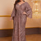 Women's Sequin Long Sleeved V-neck Pleated Dress