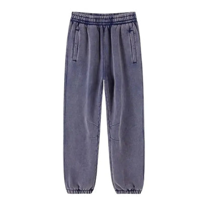 High Street American Retro Washed Distressed Casual Sweatpants