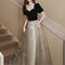 Women's French Light Luxury And Luxurious Black Evening Dress