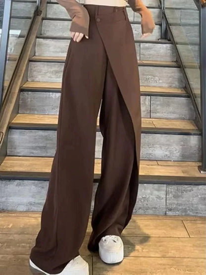 Irregular Wide-Leg Pants