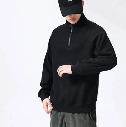 Fashion Stand-collar Fleece Long Sleeve Sweatshirt Winter Warm