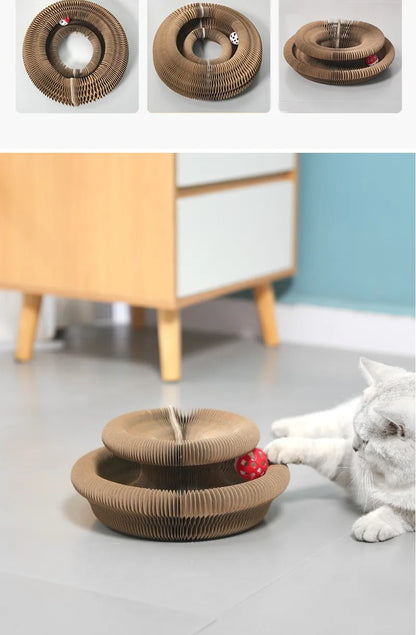 Magnetic Foldable Cat Scratching Board Toy